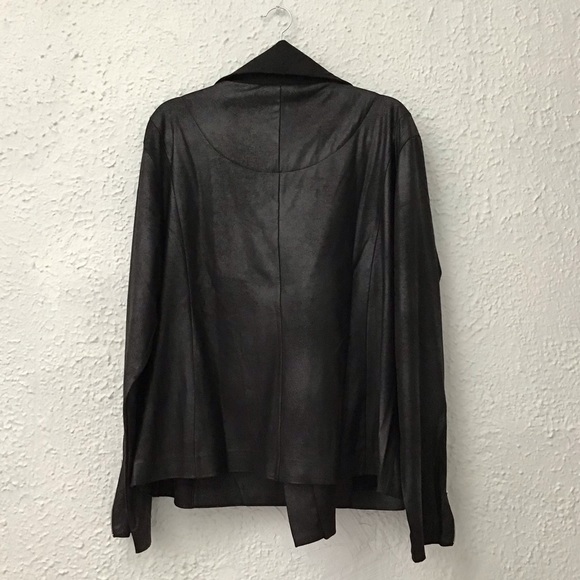 NWOT DUETTE NYC Vegan Matte Suede Moto Jacket - "The Varick" - Picture 11 of 12